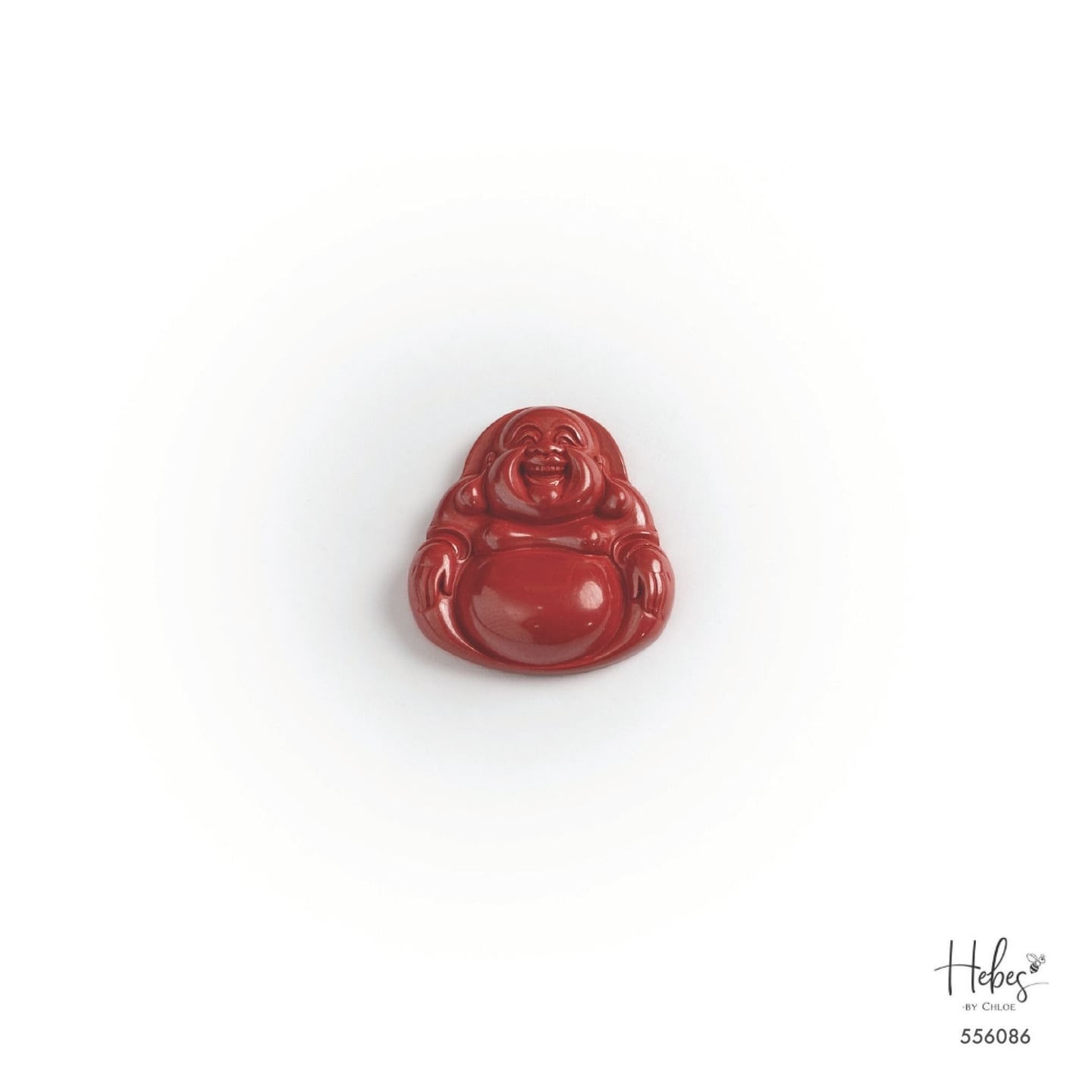 Cinnabar Laughing Buddha Pendant - Large 556086
