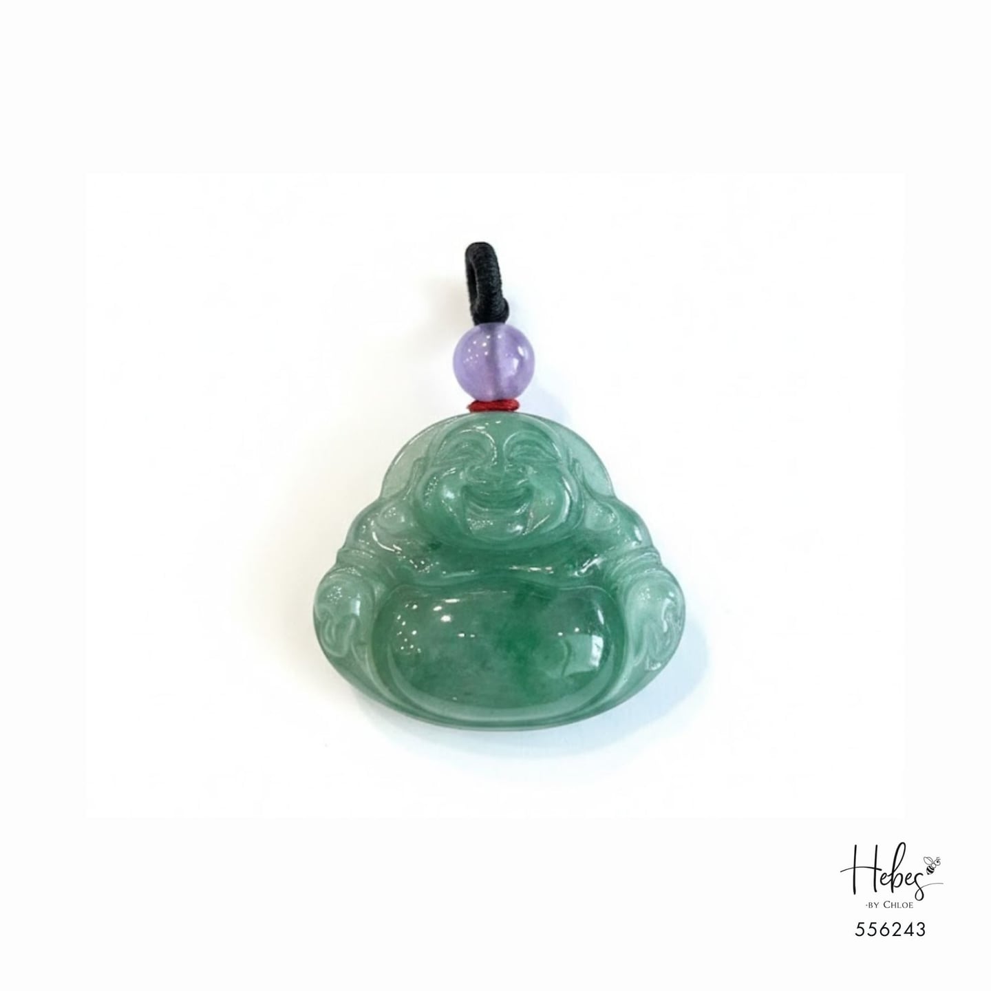 Laughing Buddha Myanmar Jadeite Pendant 556243
